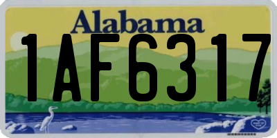 AL license plate 1AF6317