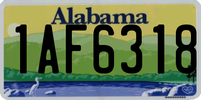 AL license plate 1AF6318
