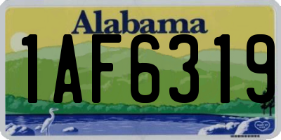 AL license plate 1AF6319