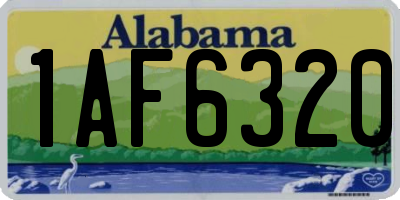 AL license plate 1AF6320