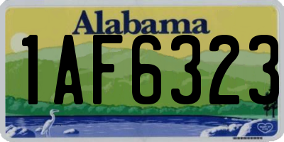 AL license plate 1AF6323