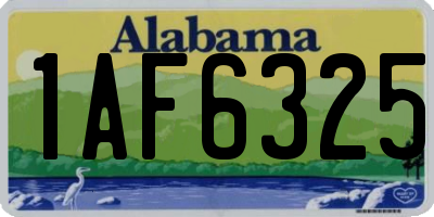 AL license plate 1AF6325