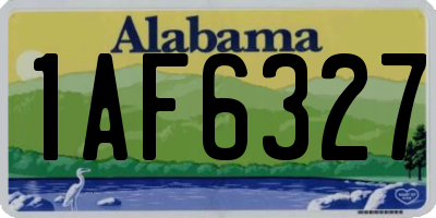 AL license plate 1AF6327