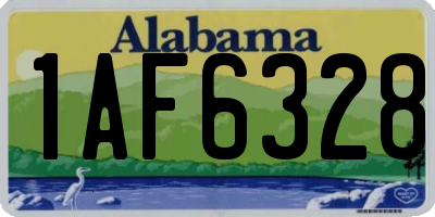 AL license plate 1AF6328