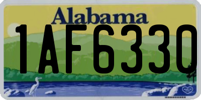 AL license plate 1AF6330