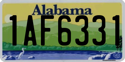 AL license plate 1AF6331