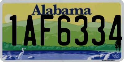 AL license plate 1AF6334