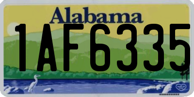AL license plate 1AF6335