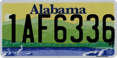 AL license plate 1AF6336