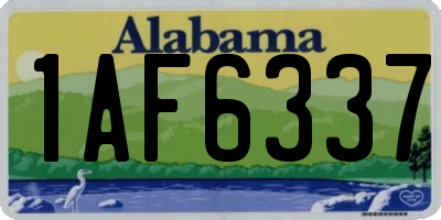 AL license plate 1AF6337