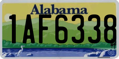 AL license plate 1AF6338