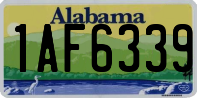 AL license plate 1AF6339