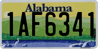 AL license plate 1AF6341