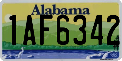 AL license plate 1AF6342