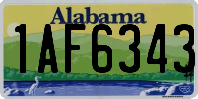 AL license plate 1AF6343