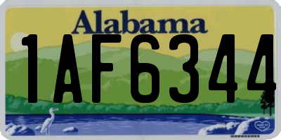 AL license plate 1AF6344
