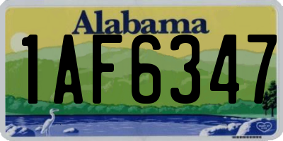 AL license plate 1AF6347
