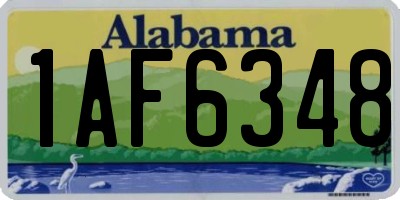 AL license plate 1AF6348