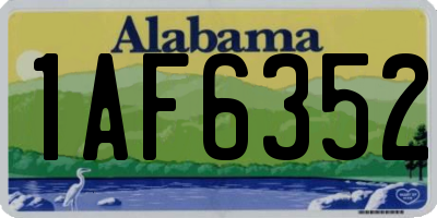AL license plate 1AF6352
