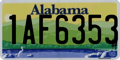AL license plate 1AF6353