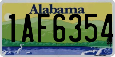 AL license plate 1AF6354