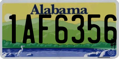AL license plate 1AF6356