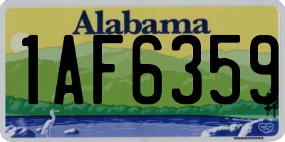 AL license plate 1AF6359