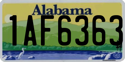 AL license plate 1AF6363