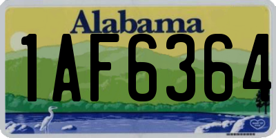 AL license plate 1AF6364