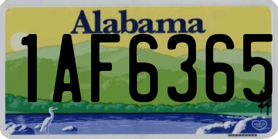 AL license plate 1AF6365