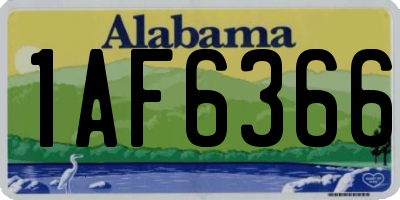 AL license plate 1AF6366