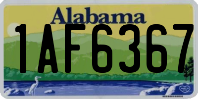 AL license plate 1AF6367