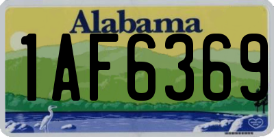 AL license plate 1AF6369