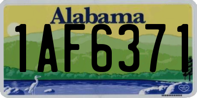 AL license plate 1AF6371