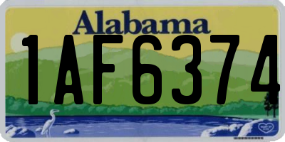 AL license plate 1AF6374