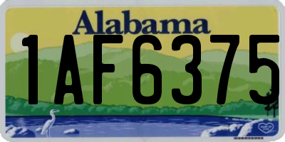 AL license plate 1AF6375