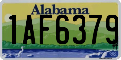 AL license plate 1AF6379