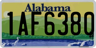 AL license plate 1AF6380
