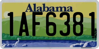 AL license plate 1AF6381