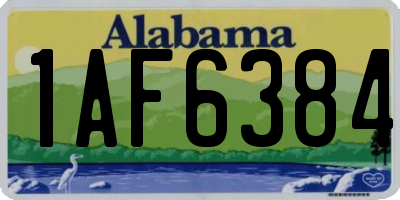 AL license plate 1AF6384