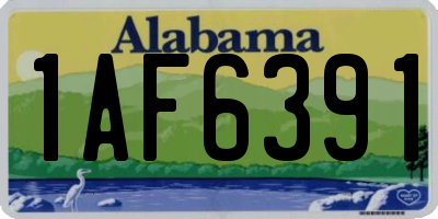 AL license plate 1AF6391