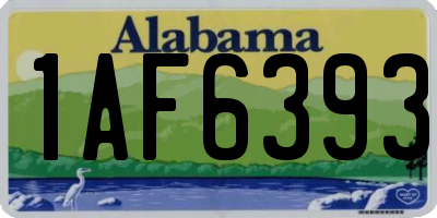 AL license plate 1AF6393