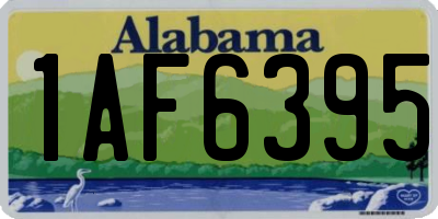 AL license plate 1AF6395