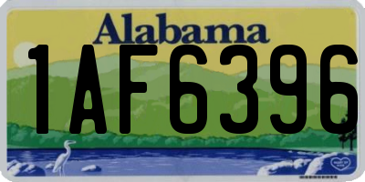 AL license plate 1AF6396