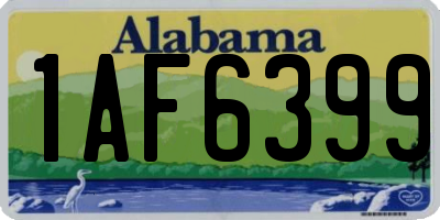 AL license plate 1AF6399