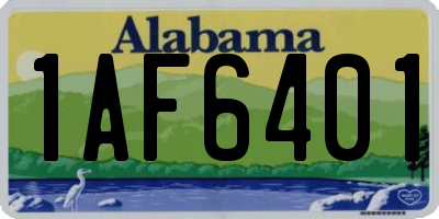 AL license plate 1AF6401
