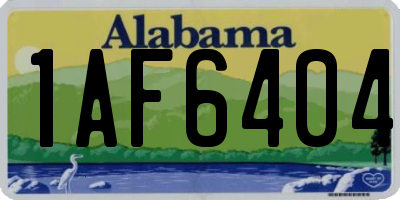 AL license plate 1AF6404