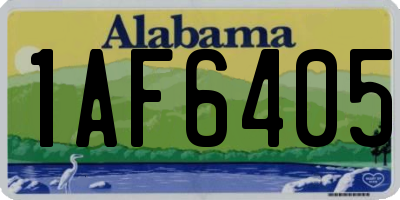 AL license plate 1AF6405