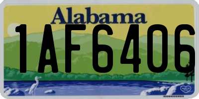 AL license plate 1AF6406