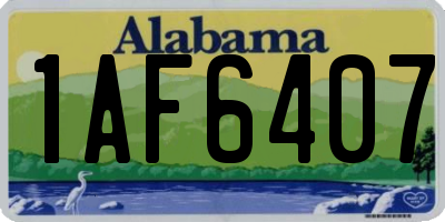 AL license plate 1AF6407